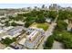 Aerial view showcasing modern townhomes amidst a vibrant urban setting with green spaces and city views at 105 Georgia Se Ave # 5, Atlanta, GA 30312