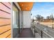 Private balcony with wood decking and city views at 105 Georgia Se Ave # 5, Atlanta, GA 30312