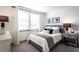 Bright bedroom with window and a comfortable bed at 3351 Orwell Way # 2206, Cumming, GA 30041