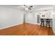 Hardwood floors, open concept living and kitchen area at 343 8Th Ne St # H1, Atlanta, GA 30309