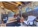 Covered back patio with heater and seating at 145 Turning Pt, Stockbridge, GA 30281