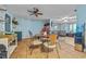 Dining area with a glass-top table and four chairs at 145 Turning Pt, Stockbridge, GA 30281