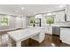 Open concept kitchen with island and stainless steel appliances at 2253 Bonnybrook Sw Way, Atlanta, GA 30311