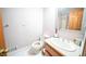 Small bathroom with toilet and sink at 633 Duncan Rd, Oxford, GA 30054