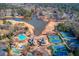 Aerial view of community amenities including pool and tennis courts at 922 Little Darby Ln, Suwanee, GA 30024