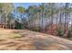 Landscaped backyard with mature trees and grassy area at 922 Little Darby Ln, Suwanee, GA 30024