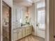Spa-like bathroom with granite vanity and large shower at 922 Little Darby Ln, Suwanee, GA 30024