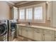 Bright laundry room with ample counter space and modern appliances at 922 Little Darby Ln, Suwanee, GA 30024