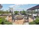 Inviting outdoor fire pit area with comfortable seating, lush landscaping, and relaxing ambiance at 2277 Peachtree Ne Rd # 405, Atlanta, GA 30309