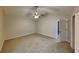 Spacious bedroom with carpeted floor and ceiling fan at 368 Sumer Ln, Douglasville, GA 30134
