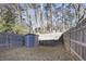 Fenced backyard with storage shed at 1761 Stanwood Nw Dr, Kennesaw, GA 30152