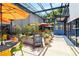 Outdoor patio with colorful umbrellas and seating at 1390 Stirling Nw Cir, Atlanta, GA 30318