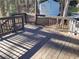 Wooden deck overlooking backyard and detached garage at 3123 Oak Dr, Marietta, GA 30066