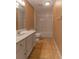 Bathroom with a shower/tub combo and tiled floor at 415 Rockingham Ln, Woodstock, GA 30189