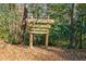 Rustic wood sign for the Morningside Nature Trail in a wooded area. Park hours are visible at 1598 W Sussex Rd, Atlanta, GA 30306