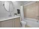 Updated bathroom featuring a shower/tub combo at 711 Needletail Way, Atlanta, GA 30312