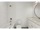 Clean bathroom, featuring a bathtub, toilet and modern vanity at 2335 Mason Dr # D27, Atlanta, GA 30316