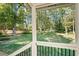 View of backyard from porch, showing lush trees and green space at 2690 Old Hickory Nw Dr, Marietta, GA 30064