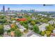 Aerial view showing home location with city skyline in background at 416 Glen Iris Ne Dr, Atlanta, GA 30308