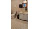Functional bathroom featuring a toilet, sink, and hexagon tile flooring at 1294 Dogwood Rd, Snellville, GA 30078