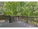 Wooden deck overlooks a lush, wooded backyard at 2192 Spink St, Atlanta, GA 30318
