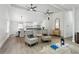 Open concept living area with hardwood floors and vaulted ceilings at 2192 Spink St, Atlanta, GA 30318