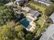 Community pool and clubhouse viewed from above at 5067 Meadow Ln, Marietta, GA 30068