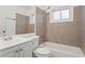 Bathroom with a shower, bathtub, and toilet at 2771 Ridge Park Dr, Tucker, GA 30084