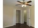 Spacious bedroom with closet space and a ceiling fan for added comfort at 2771 Ridge Park Dr, Tucker, GA 30084