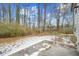 Private backyard with patio and wooded area at 6207 Willowbrook Dr, Riverdale, GA 30296