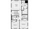 Floor plan showing the primary suite, laundry, bedrooms 2 and 3, and bathrooms at 3805 Thatcher Sw Dr, Marietta, GA 30008