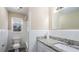 Clean bathroom with granite vanity and white tile at 475 Shannon Way, Lawrenceville, GA 30044