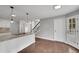 Kitchen with island and access to backyard deck at 2530 Ashbourne Dr, Lawrenceville, GA 30043