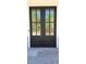 Elegant black double front door with glass panels and brick walkway, adding curb appeal to the home at 4525 Aiden Way, Cumming, GA 30041