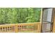 Enjoy the outdoor view from this wooden porch featuring a wood railing and serene, wooded surroundings at 4525 Aiden Way, Cumming, GA 30041