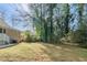 Private backyard surrounded by lush trees at 1255 Glen Forest Way, Decatur, GA 30032
