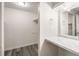 Clean bathroom with vanity, marble countertop and walk-in closet at 175 Rue Fontaine, Lithonia, GA 30038