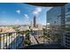 Balcony with cityscape and building views at 400 W Peachtree Nw St # 2313, Atlanta, GA 30308