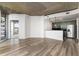 Modern kitchen with green cabinets and granite countertops at 400 W Peachtree Nw St # 2313, Atlanta, GA 30308