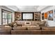 Finished basement with home theater and comfortable seating at 571 Glen Eagles Se Cir, Marietta, GA 30067