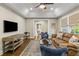 Cozy sitting area with comfortable seating and a large TV at 571 Glen Eagles Se Cir, Marietta, GA 30067