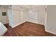 Simple dining area with hardwood floors and a chandelier at 713 Cypress Pointe St, Alpharetta, GA 30022