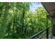 Private balcony overlooking lush green trees and a tranquil wooded area at 977 Fleetwood Cir, Atlanta, GA 30311