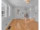 Dining room with hardwood floors and white door at 1097 Dell Se Ave, Smyrna, GA 30080