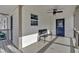 Front porch with ceiling fan and bench at 1097 Dell Se Ave, Smyrna, GA 30080