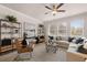 Spacious living room with sectional sofa and modern shelving at 566 Abbott Se Ct, Atlanta, GA 30354