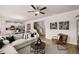 Bright and airy living room with sectional sofa and modern decor at 566 Abbott Se Ct, Atlanta, GA 30354