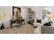 Home office featuring a desk, chair, and stylish shelving unit at 566 Abbott Se Ct, Atlanta, GA 30354