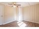 Bedroom with ceiling fan and wood flooring at 3018 Meadowview Se Dr, Atlanta, GA 30316