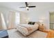 Spacious bedroom with hardwood floors and ceiling fan at 4060 Haverhill Ne Dr # F, Atlanta, GA 30342